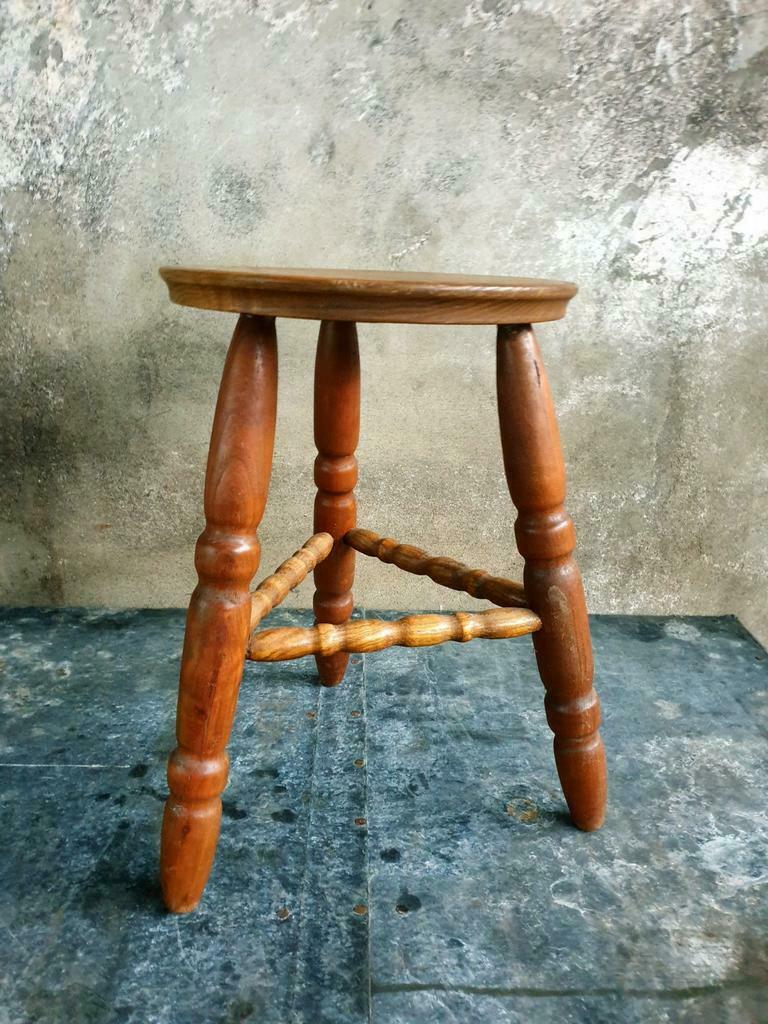 Old oak stool