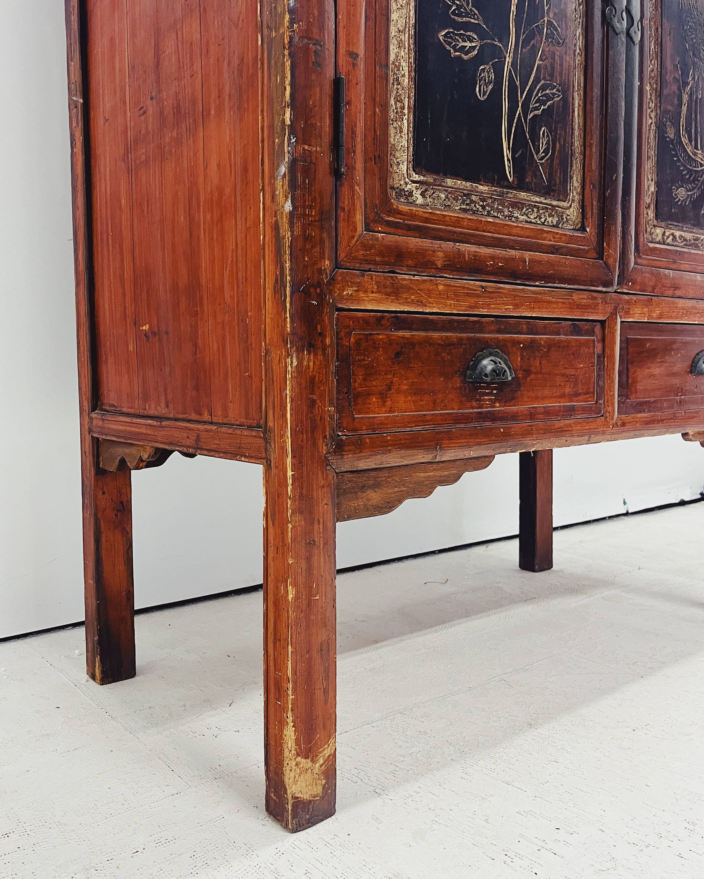 Antique Chinese Closet with gold