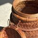 Small traditional Balinese basket with cords H47 D19 0.5kg