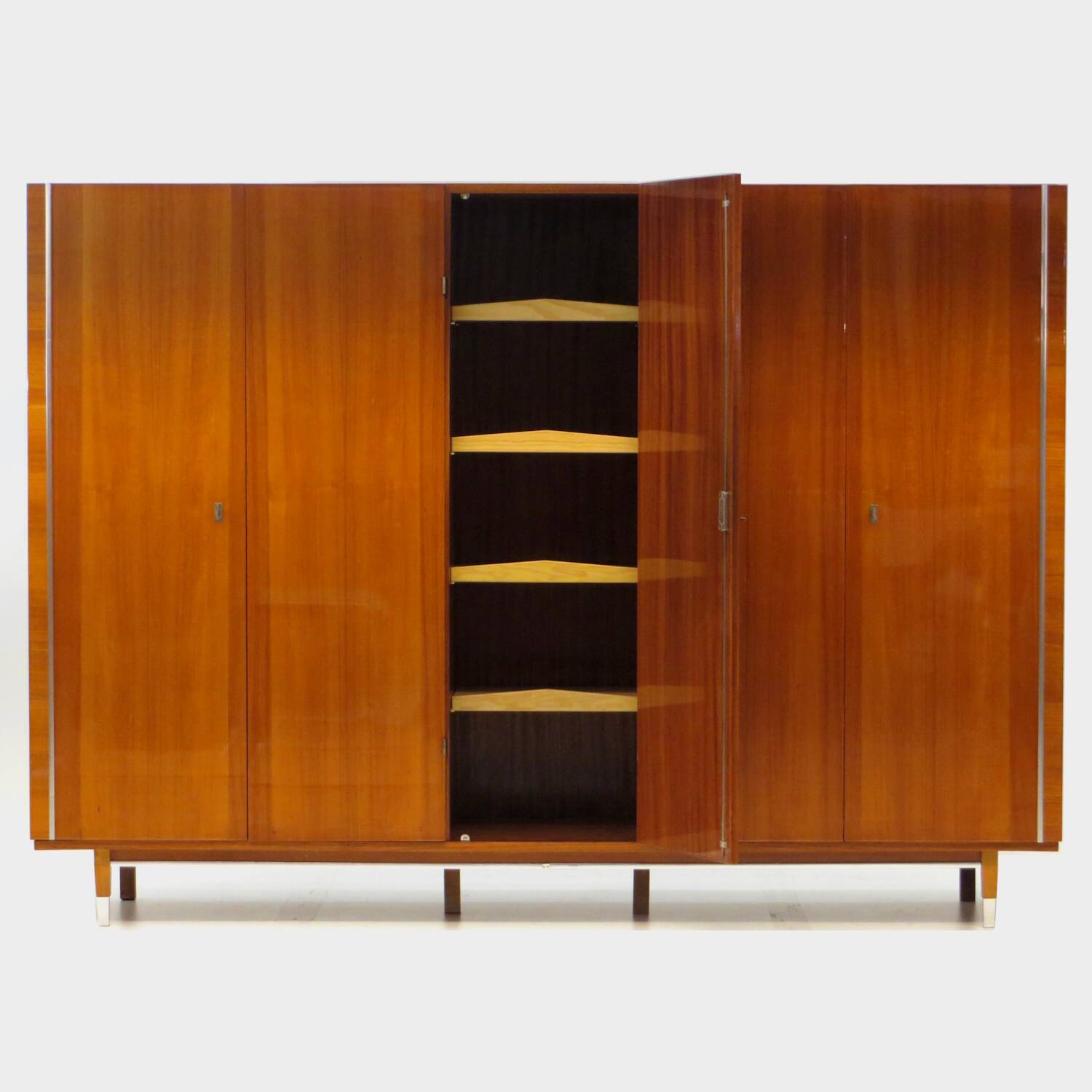 Grande armoire vintage à 5 portes en teck, style moderne du milieu du siècle, années 1960