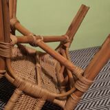 Rattan/wicker armchair for children - vintage 1970