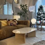 Rectangular coffee table oblong format 100% Roman Travertine