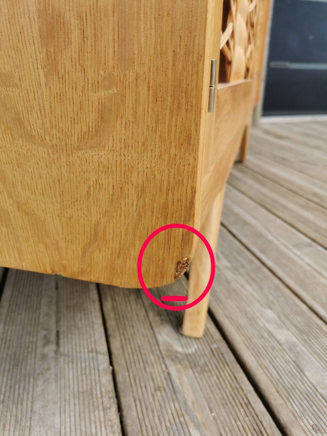 Oak and Rattan wardrobe