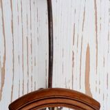 Coat hook double wood and metal