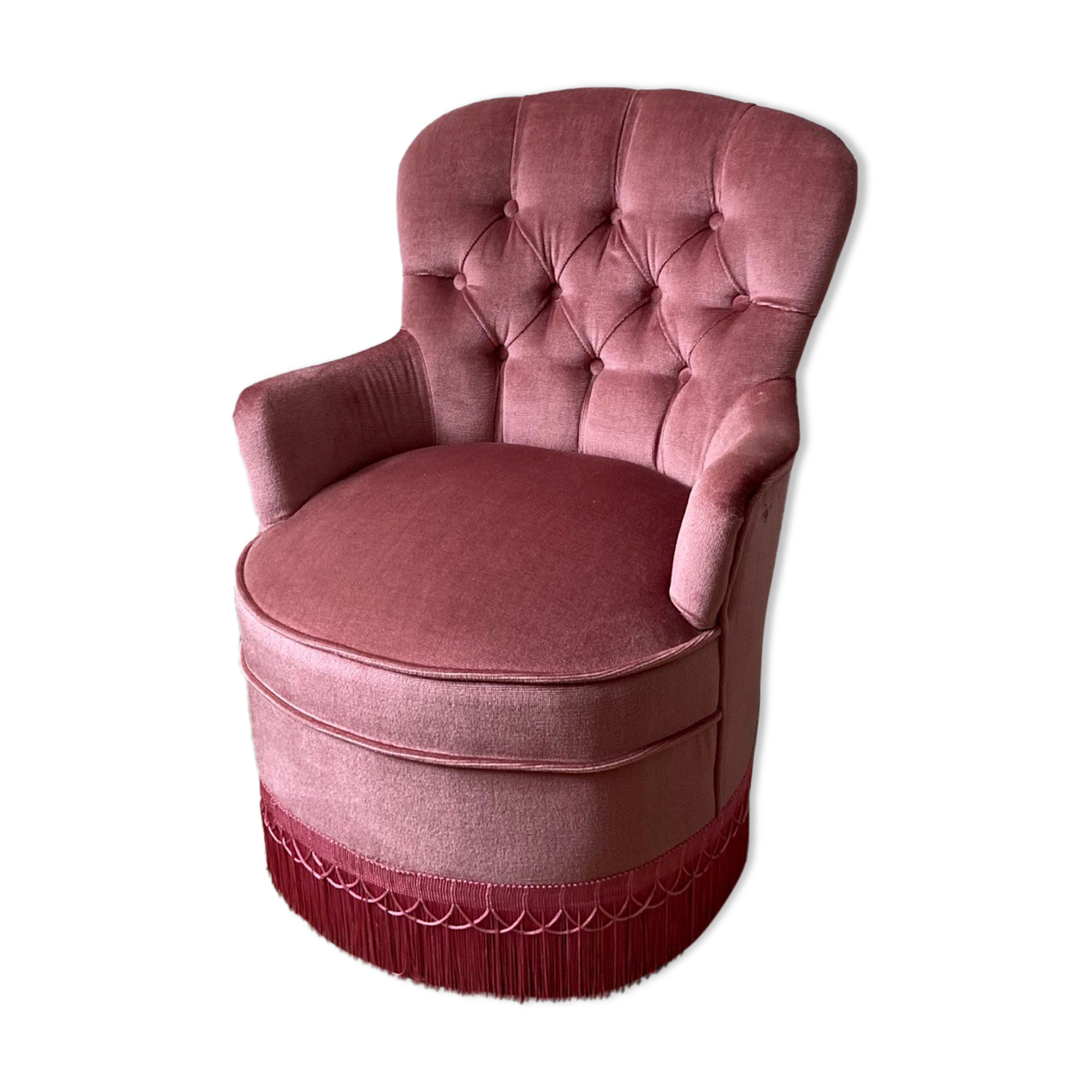 Pink toad armchair