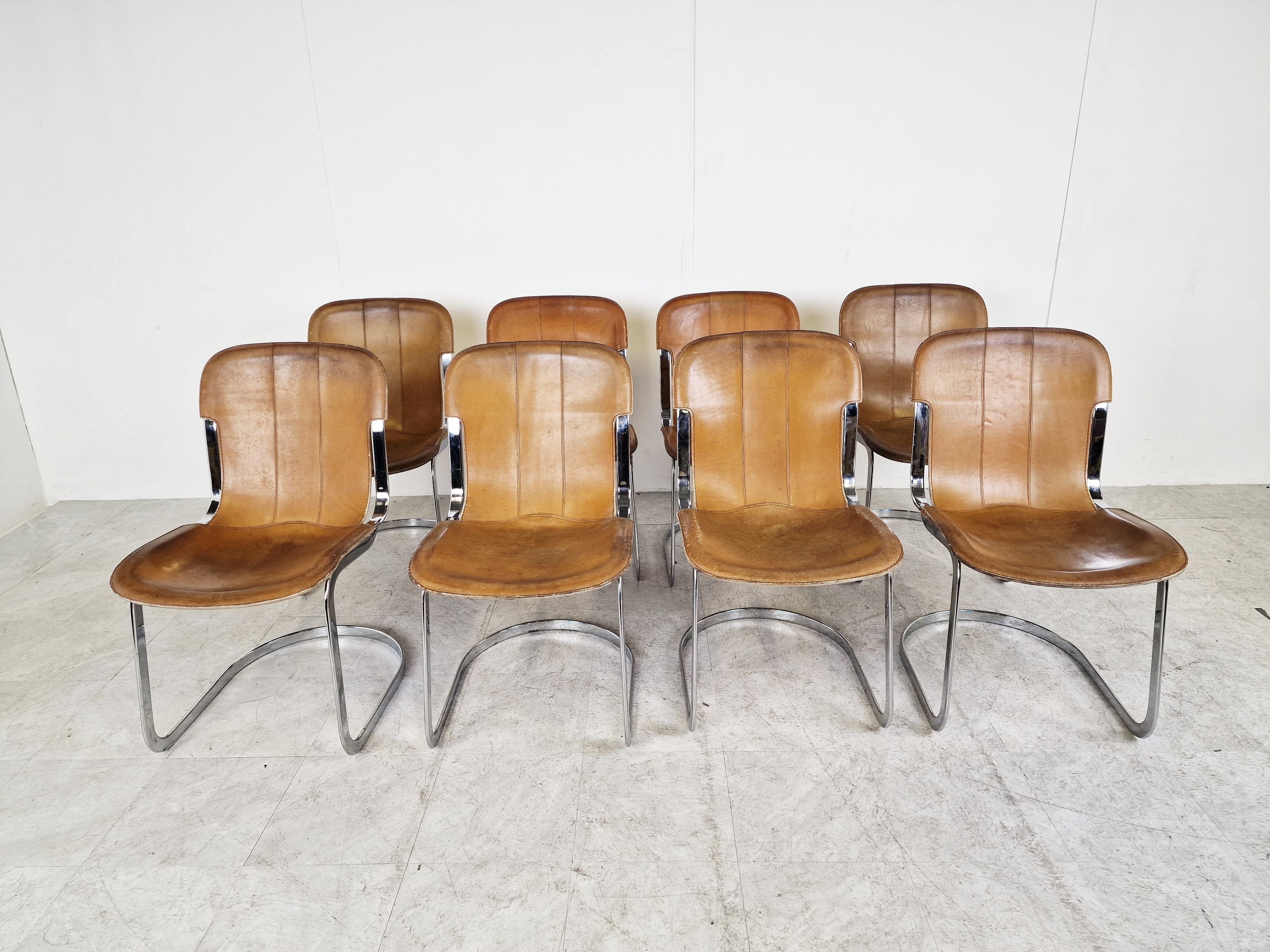 Vintage dining chairs for cidue set of 8, 1970s