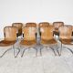Vintage dining chairs for cidue set of 8, 1970s