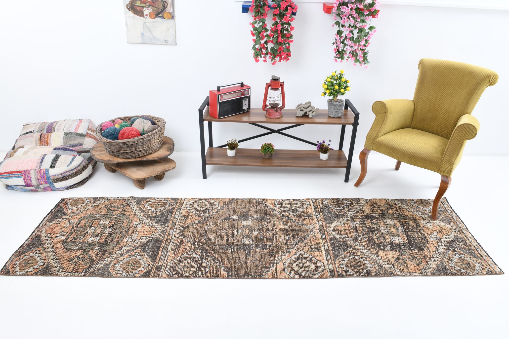 292x80cm bohemian vintage runner rug