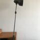 1950s English green workshop lamp