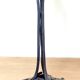 Wrought iron lamp - Art Nouveau lamp, black metal, plant decoration.