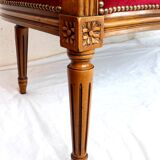 Louis XVI style bench in natural wood
