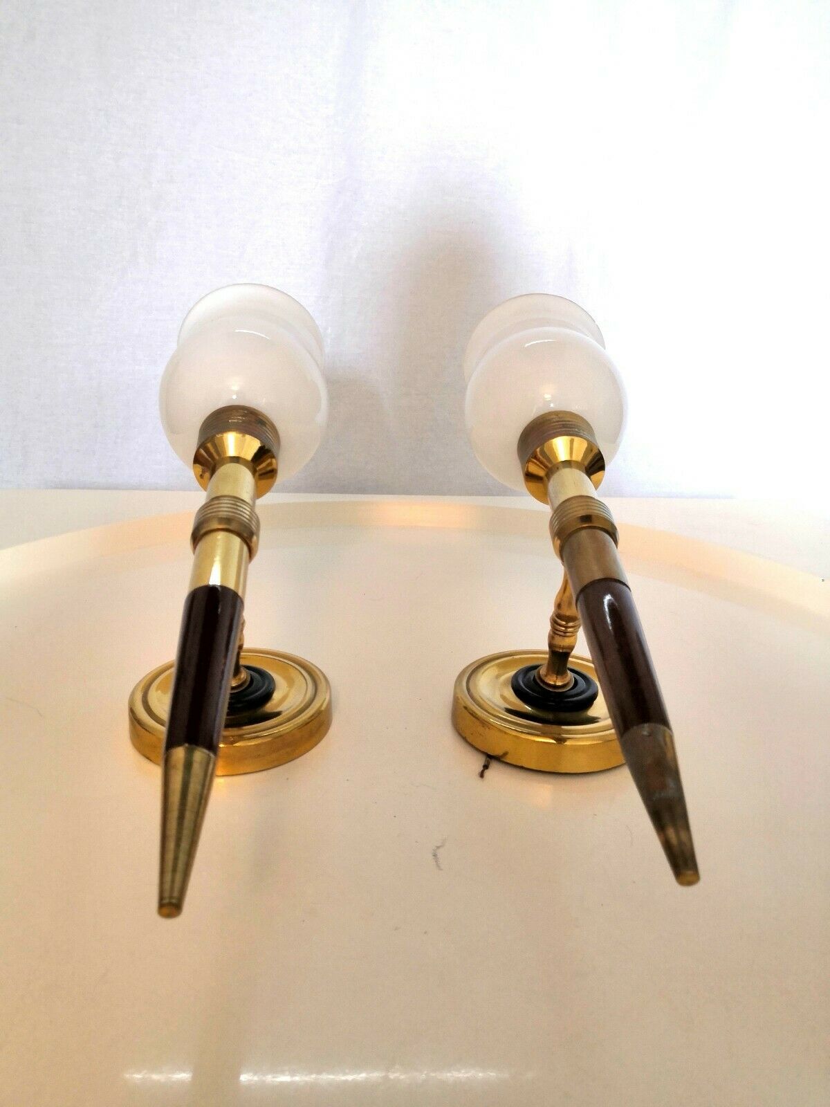 Paire appliques torchères design Arlus années 60