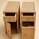 Pair of side tables / Bamboo and cane bar furniture (1970s)
