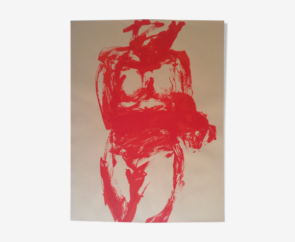 Lithographie originale sur papier de Claude Garache, sans titre, circa 1970