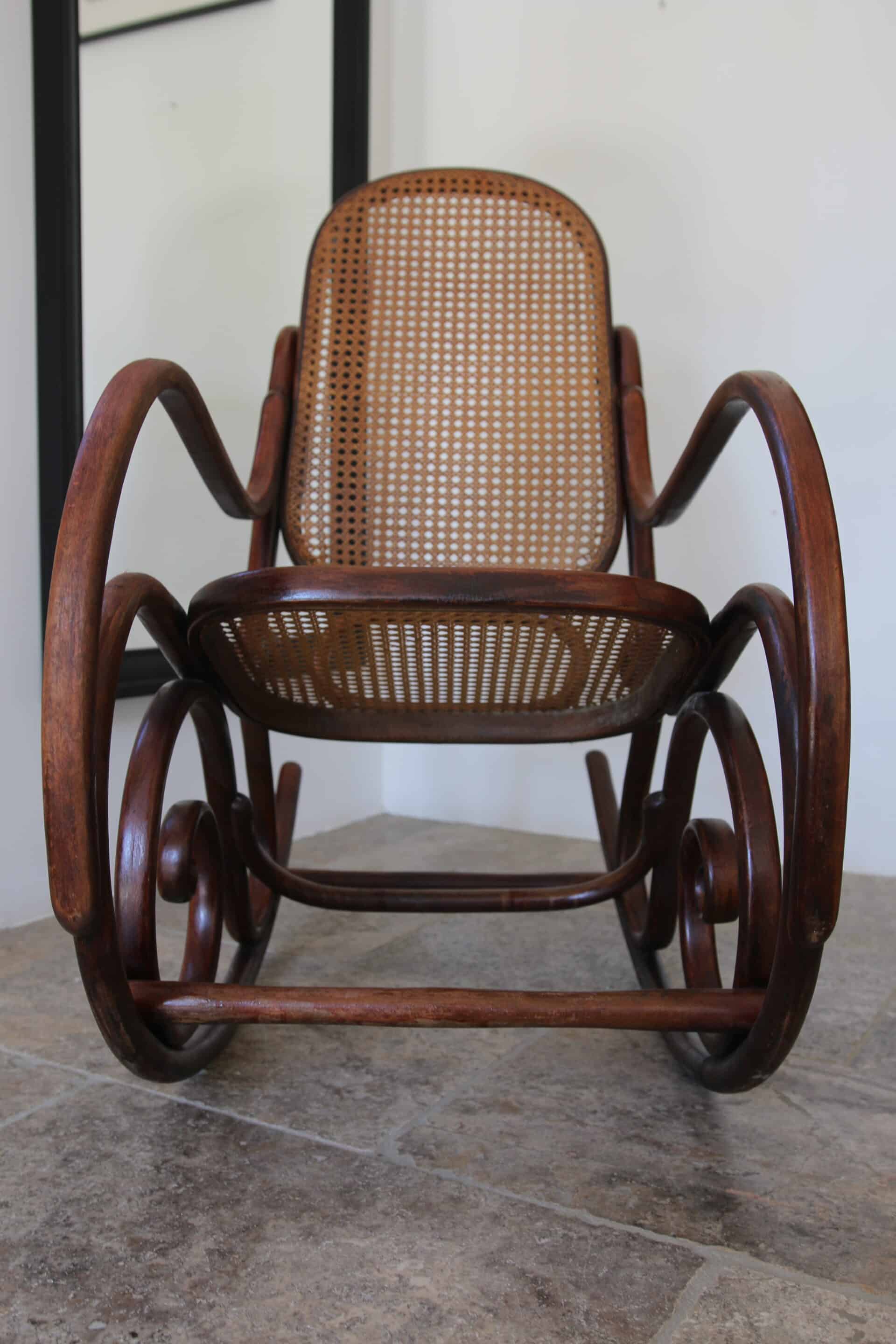 Vintage Thonet rocking chair, 1970s.