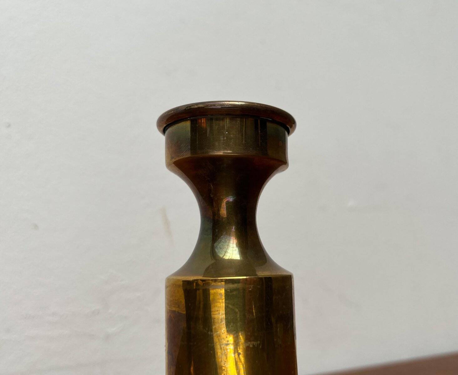 Danish brass candle holders from the mid-century by Boyes Metalkunst, 1960s, set of 2.