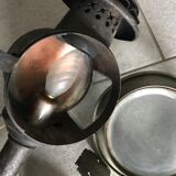 Copper and metal lantern sconce