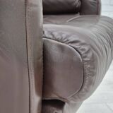 1970s, Danish swivel chair, original condition, brown furniture leather.