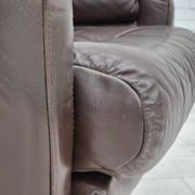 1970s, Danish swivel chair, original condition, brown furniture leather.