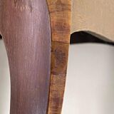 Ancien Chevet Table de Nuit Style Louis XV - Bois & Cuir