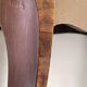 Antique Louis XV Style Bedside Table - Wood & Leather