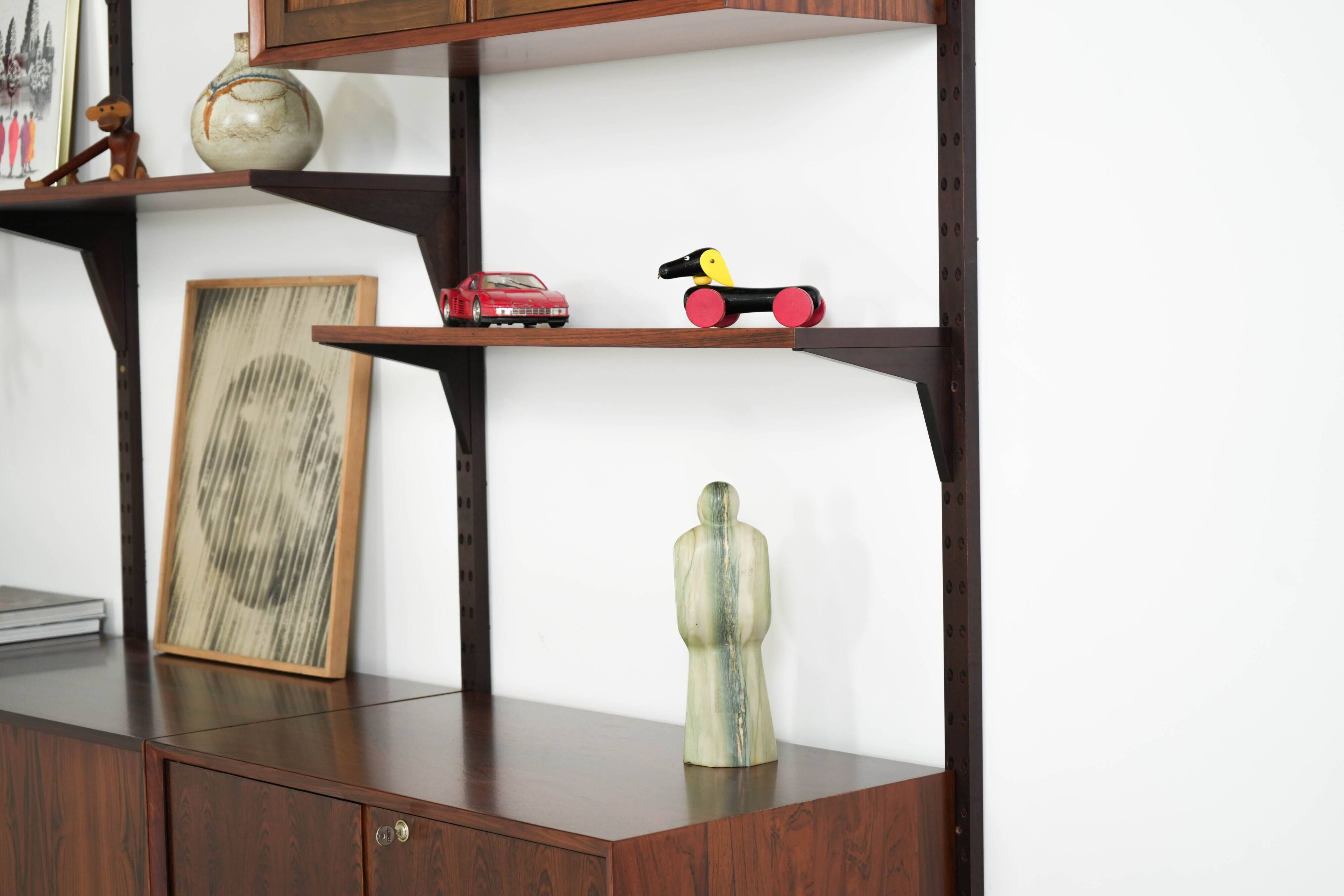 Modular shelving by Poul Cadovius, rosewood, 1970s
