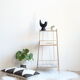 Side table in gilded brass