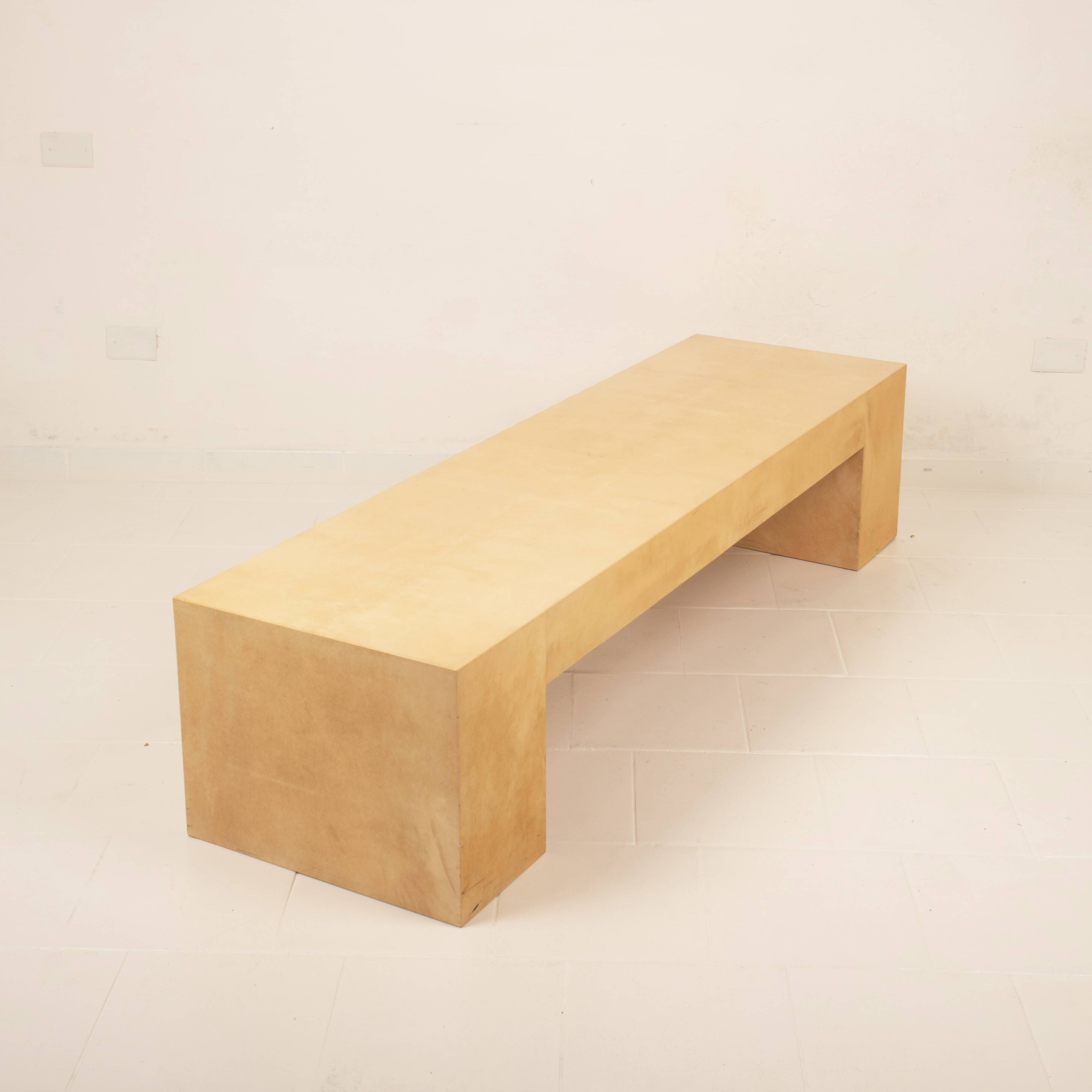 Giorgio Tura Mid-Century Parchment Custom Made Coffee Table for Tura Milano 1970