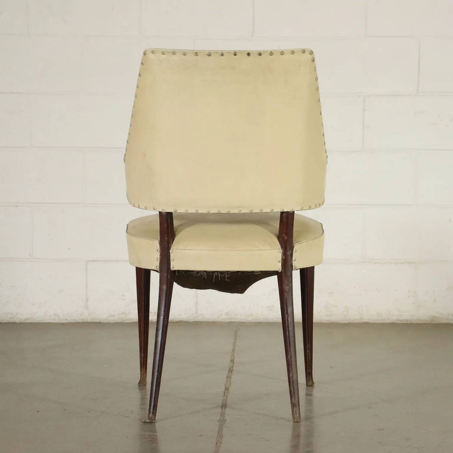 Chaise en bois Italie 1950s