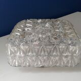 Square glass ceiling lamp vintage