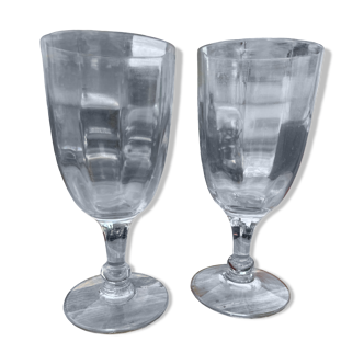 Lot - 2 absinthe glasses