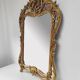 Ancien miroir français en bois doré style Louis XV baroque (100*66 cm)