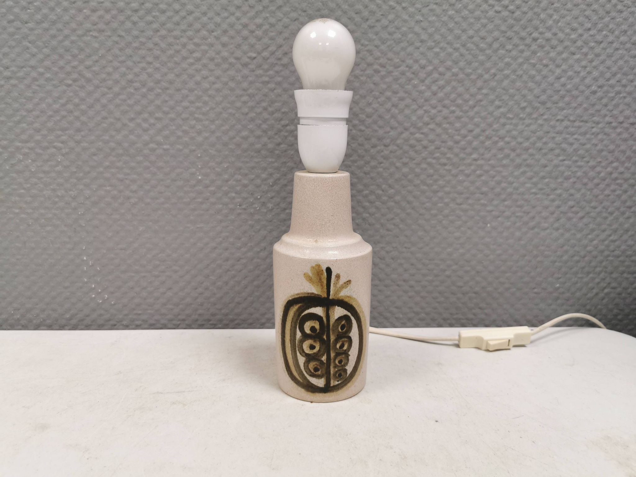 Small stoneware table lamp from Danish brand Okola, 1980s