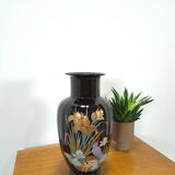 Black vintage porcelain vase