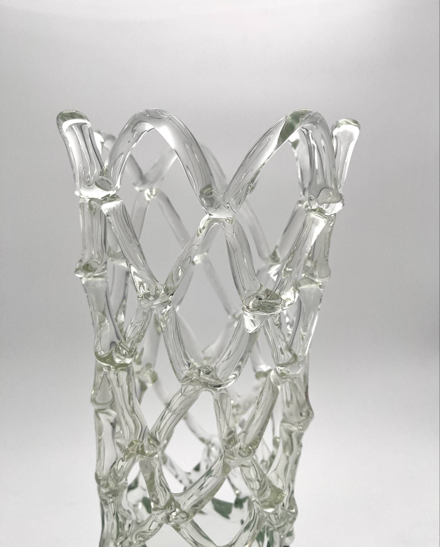 Vase Cage XXL - Murano Crystal Sculptural - 40cm - 1960-70
