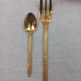Christofle alfenide 12 mocha spoons + 12 cake forks Russian handle box