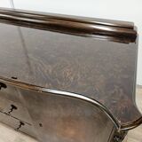 Console Art Déco en noyer des années 1940