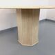 Vintage octagonal travertine dining table from the 70s 80s