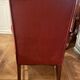 fauteuil de bureau en acajou et velours rouge