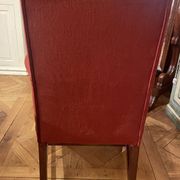 fauteuil de bureau en acajou et velours rouge