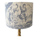 Abat-jour toile de Jouy bleu