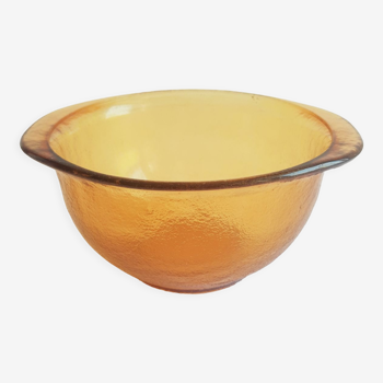 Amber eared bowl frosted Lever