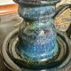 Enameled stoneware candle holder