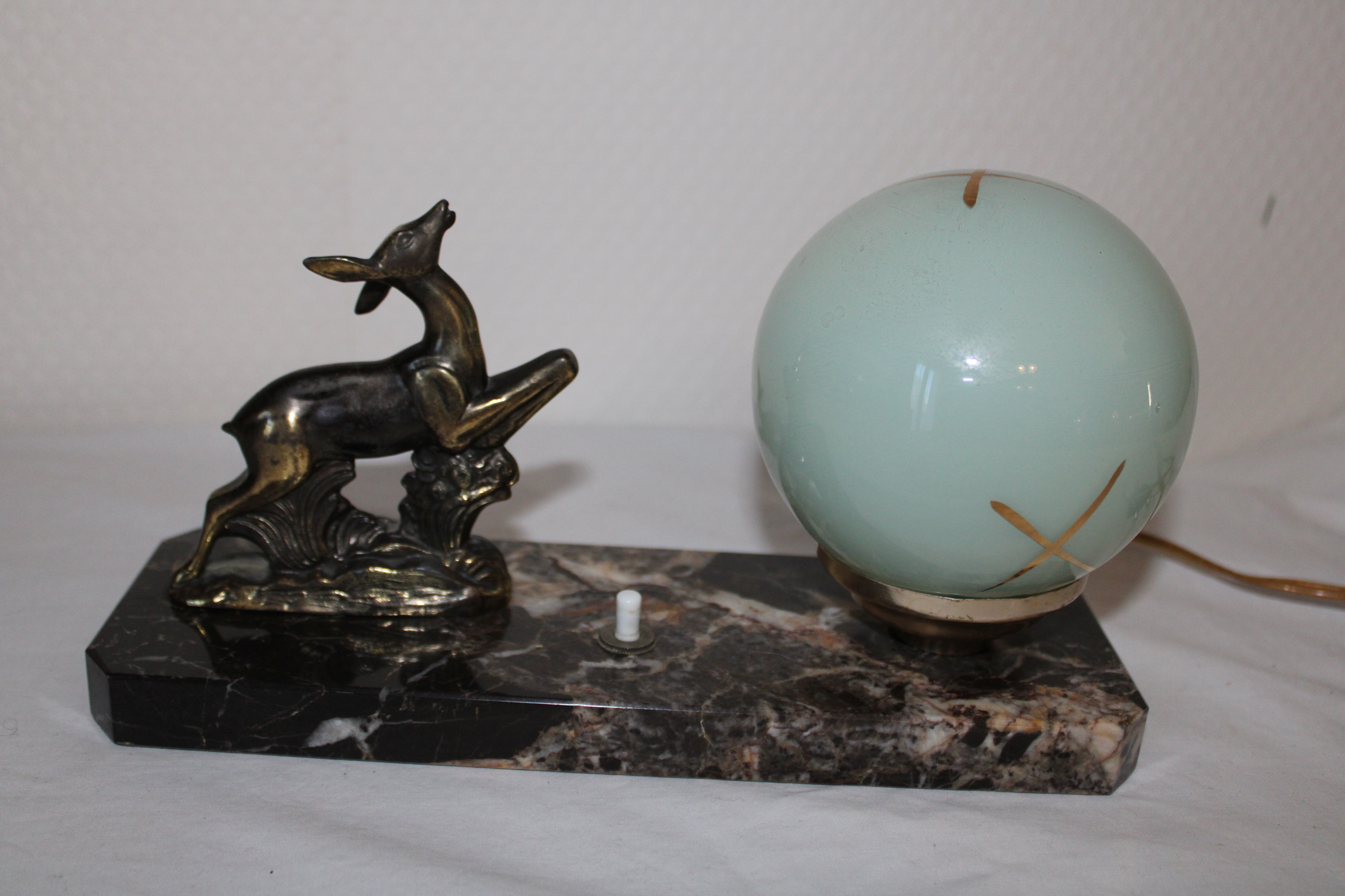 Old table lamp or vintage art deco nightlight