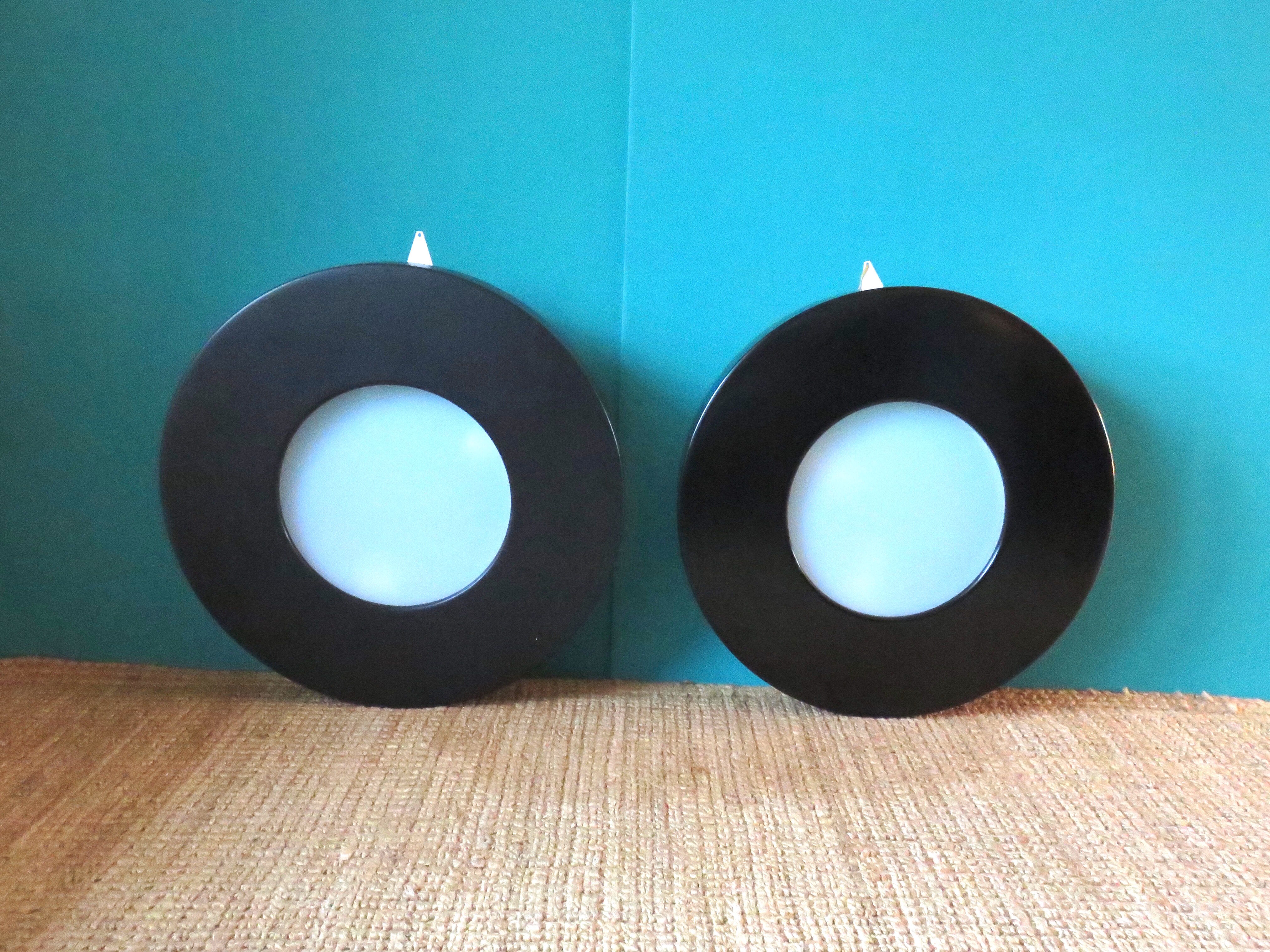 Pair of "Lyfa" porthole wall lights Sweden 1980