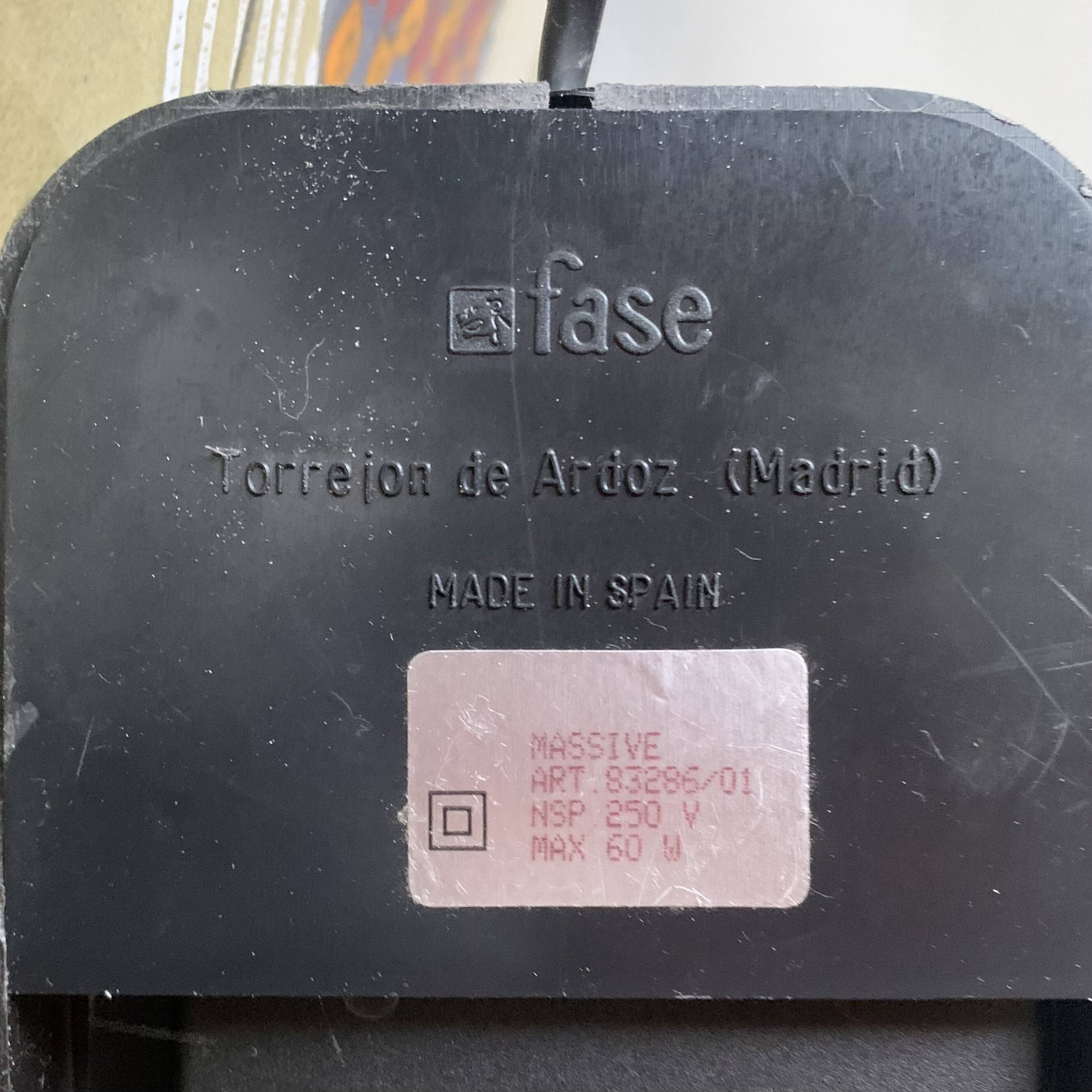 Fase vintage black and white desk lamp