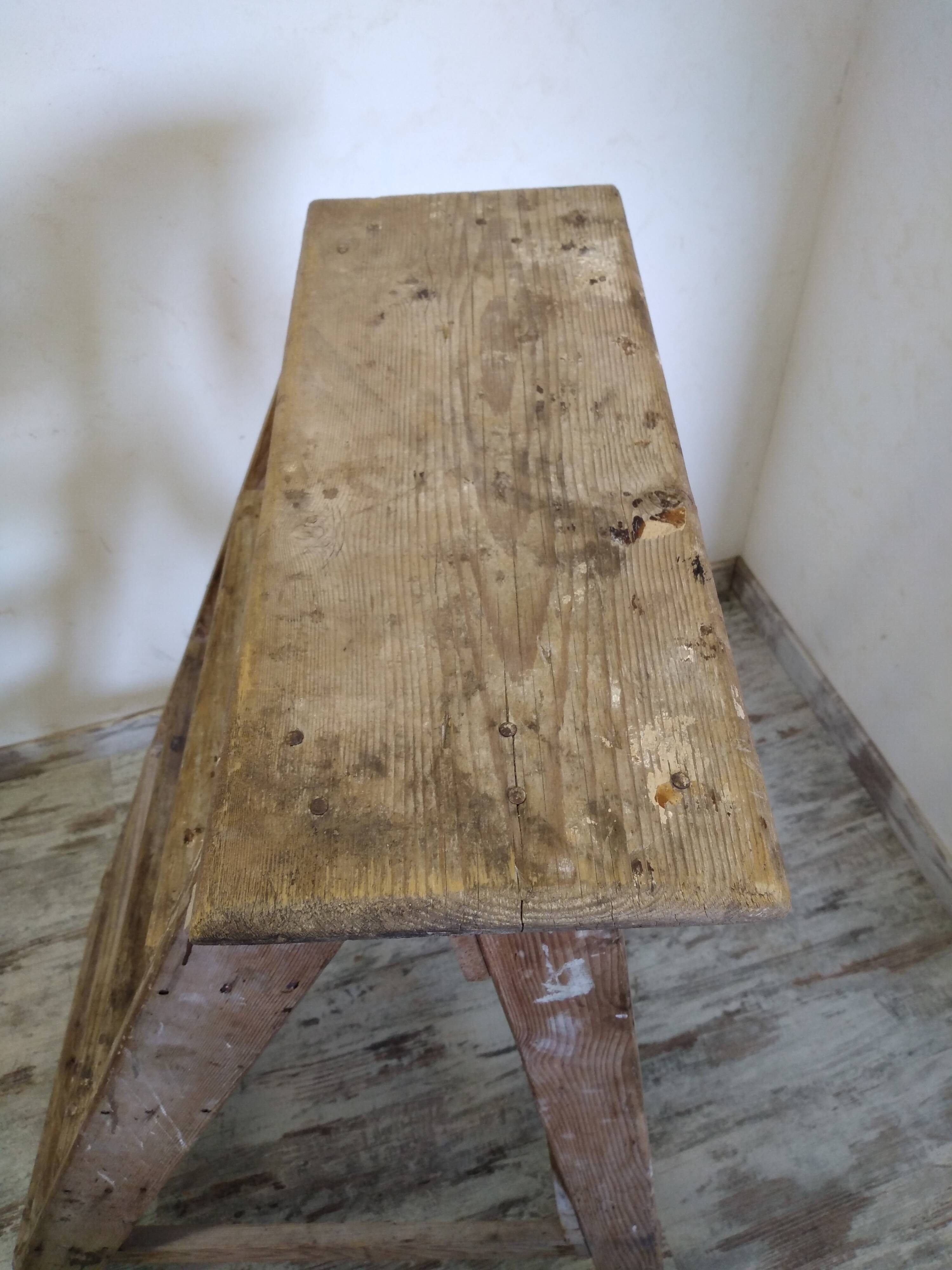 Old wooden stepladder