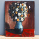 Huile sur panneau, bouquet de fleurs, signé