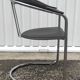 Chrome metal chair and Bauhaus style leather – 70s/80s