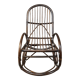 Rocking-chair in rattan bamboo 1970 vintage